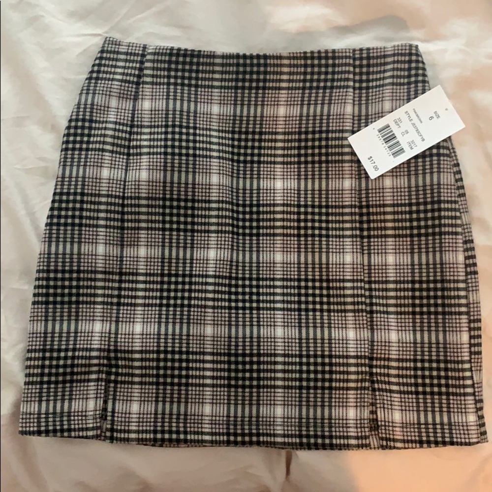 Fall Plaid A Line Miniskirt
